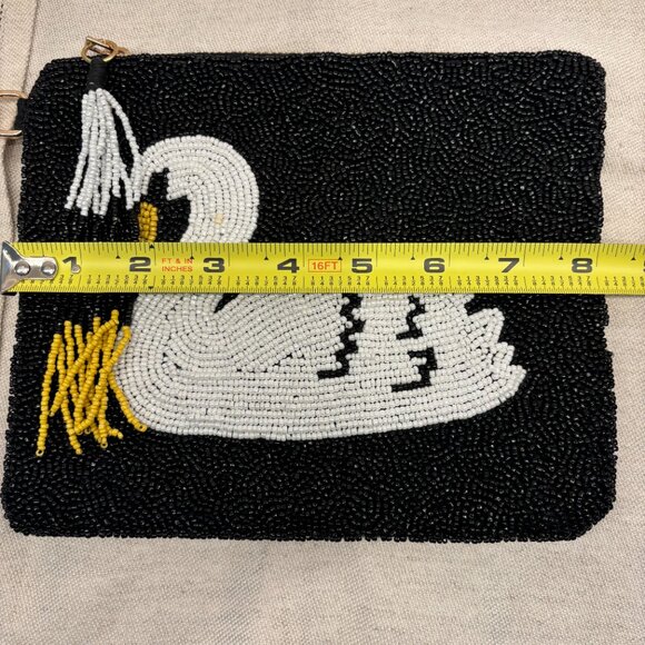 Sincerely Jules Beaded Swan - Black and White - Picture 5 of 5